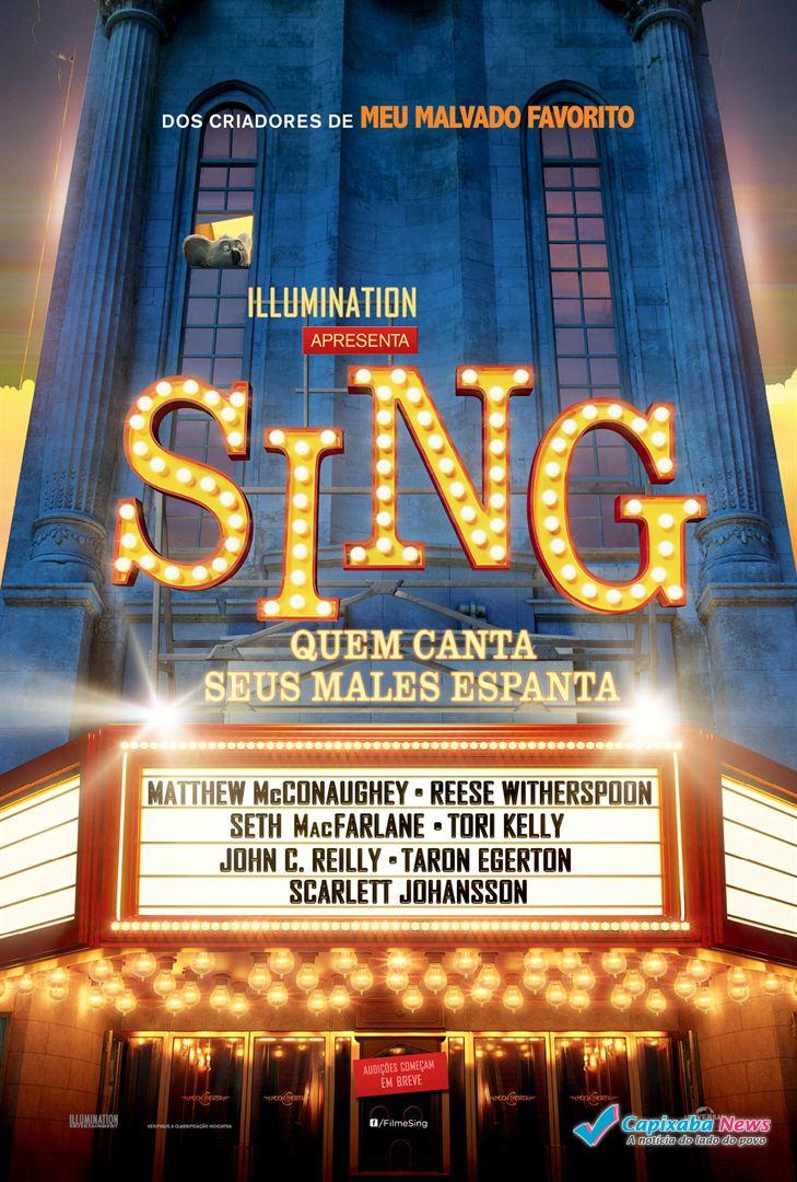 Programação Cine Ritz Sul: Sing – Quem Canta Seus Males Espanta