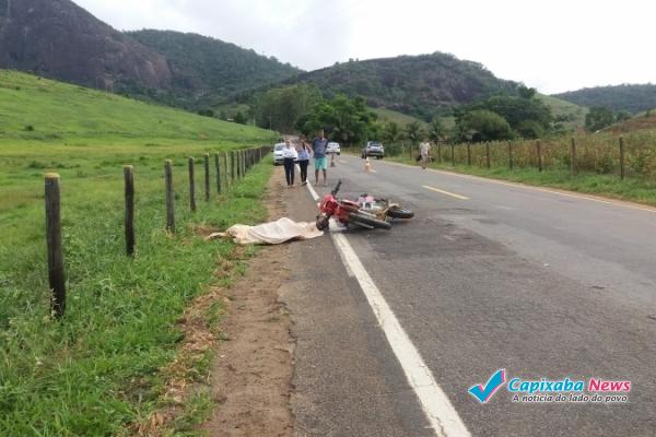 Motociclista morre após atingir cavalo no meio de rodovia em Pancas