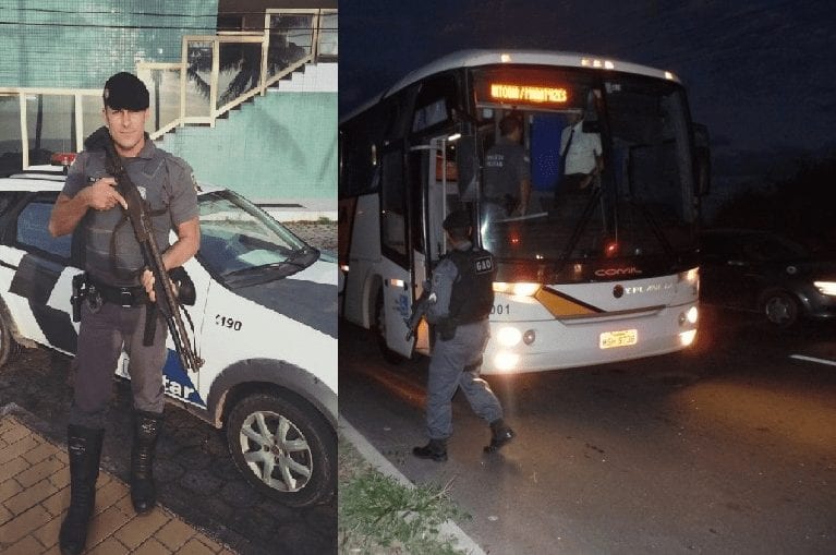 PM reage a assalto a ônibus, prende dois e atira em outros dois em Guarapari