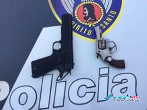 Policiais militares apreendem armas de fogo e impede assalto em Piúma