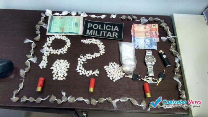 Jovem é detido com grande quantidade de drogas e munição em Pinheiros