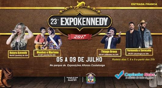 Presidente Kennedy recebe artistas nacionais na 23ª ExpoKennedy