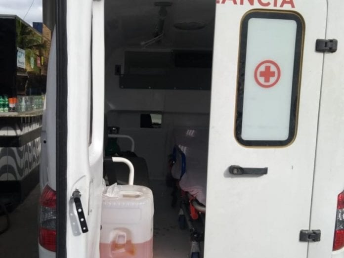Ambulância de Água Doce do Norte transporta gasolina