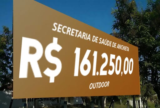 ESPECIAL: Secretaria de Saúde de Anchieta compra R$ 161 mil em outdoor