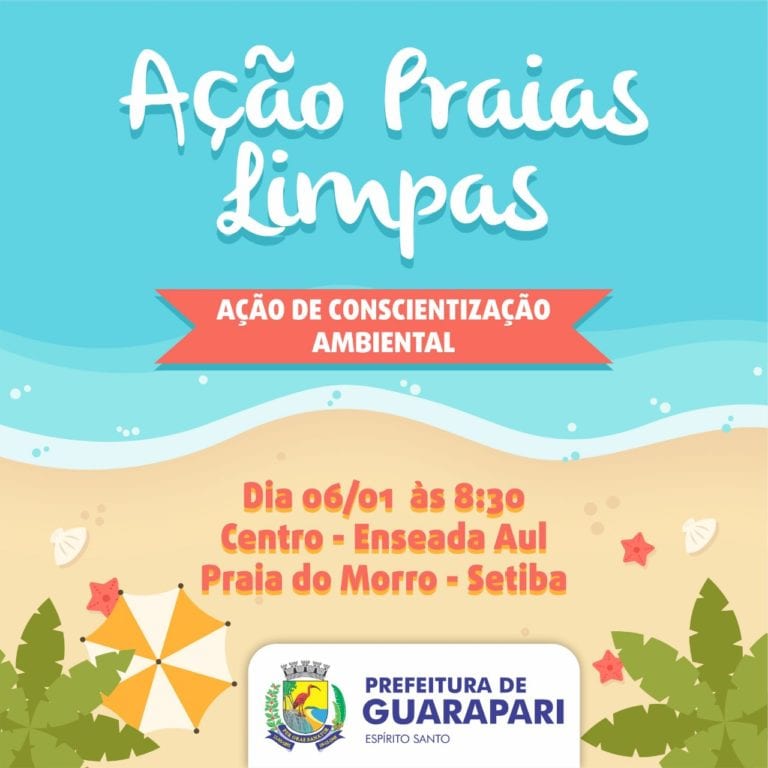 Prefeitura de Guarapari realiza Ação Praias Limpas neste sábado (06)