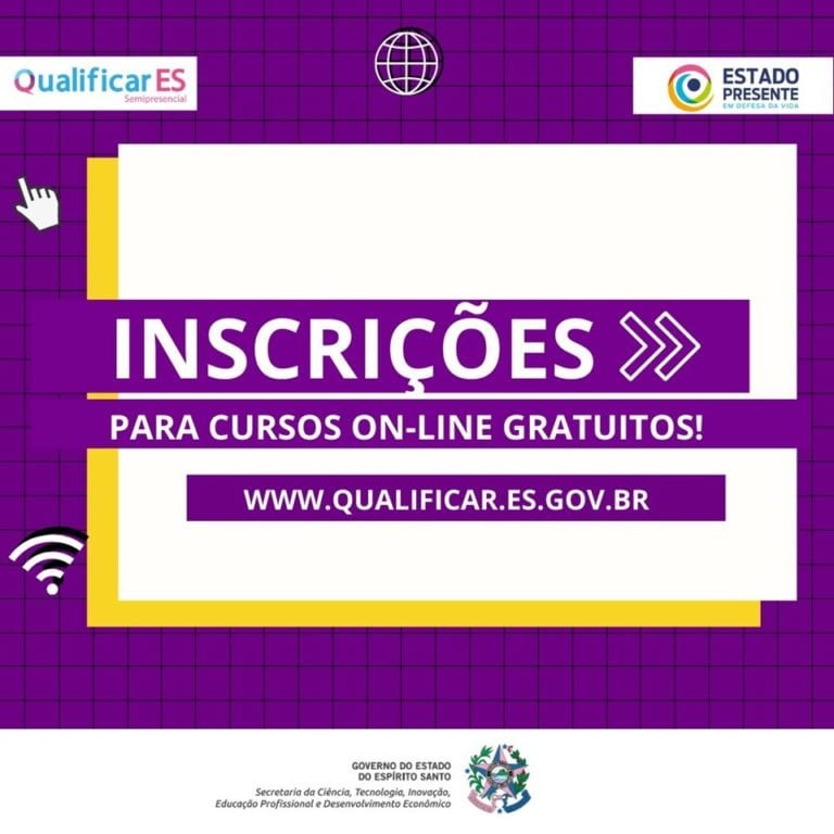 Qualificar ES: Governo abre 10 mil vagas para cursos de qualificação profissional on-line