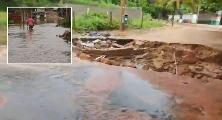 Piúma: forte chuva gerou prejuízos e ainda preocupa moradores