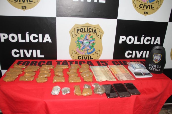 Operação conjunta prende dois suspeitos por tráfico de drogas em Mimoso do Sul