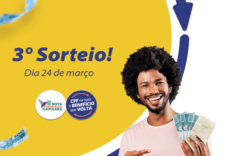 Terceiro sorteio do Nota Premiada Capixaba será nesta quinta-feira (24)