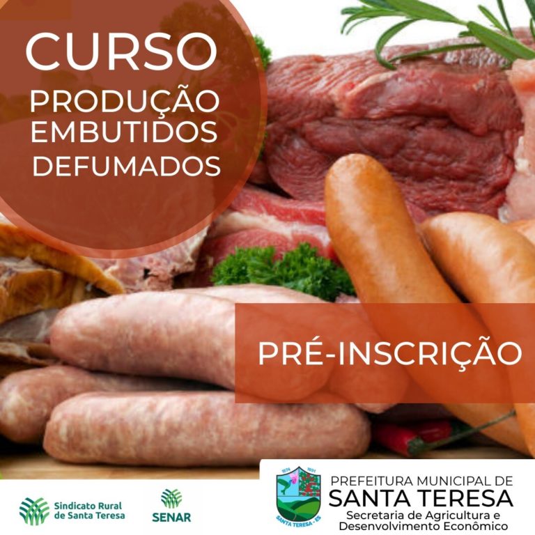 Abertas as pré-inscrições para o Curso Produção de Embutidos e Defumados de Carne