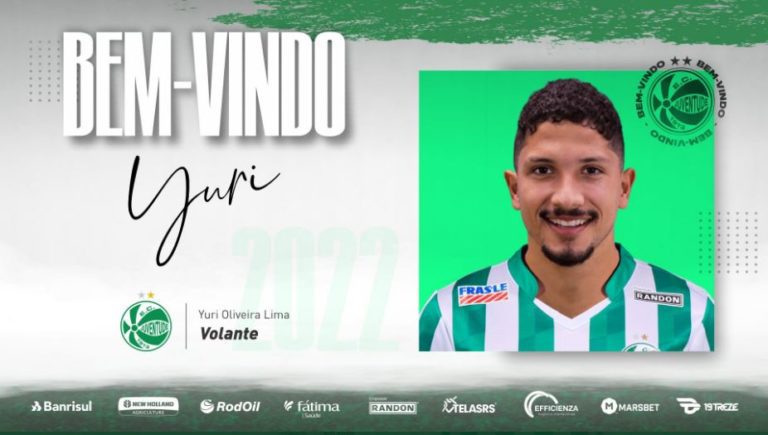 Juventude anuncia contratação por empréstimo do volante Yuri, ex-Fluminense