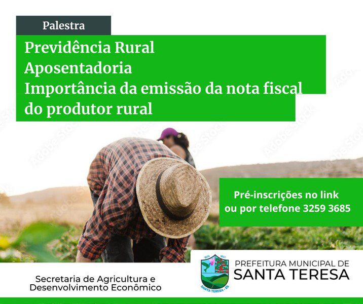 Palestra sobre Previdência Rural, aposentadoria e emissão de nota fiscal