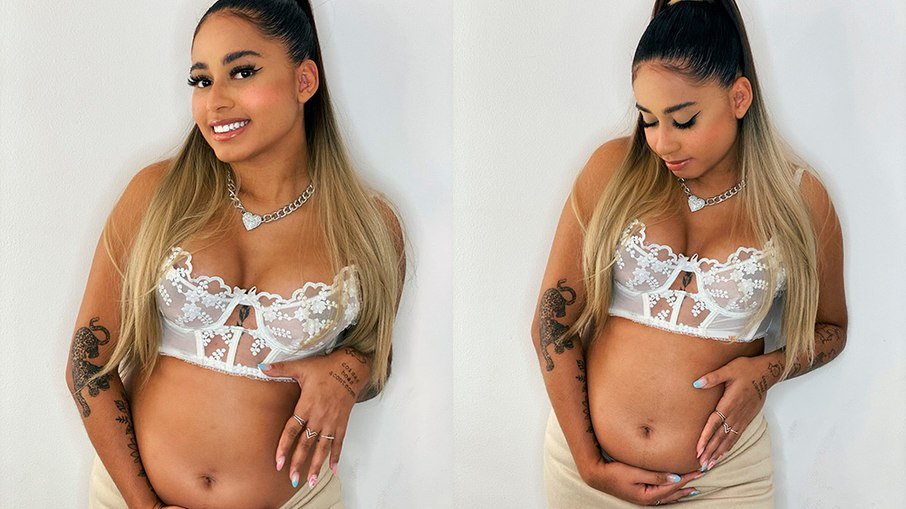 Mc Loma faz ensaio e mostra a barriga de quatro meses de gestação Mc Loma faz ensaio e mostra a barriga de quatro meses de gestação