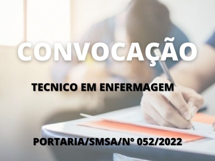 Convocação para candidato aprovado no cargo de Técnico de Enfermagem