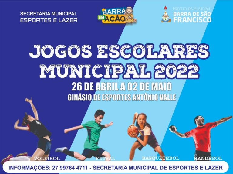Etapa municipal dos JEES começa no dia 26 no ginásio de esportes Antônio Valle com oito escolas