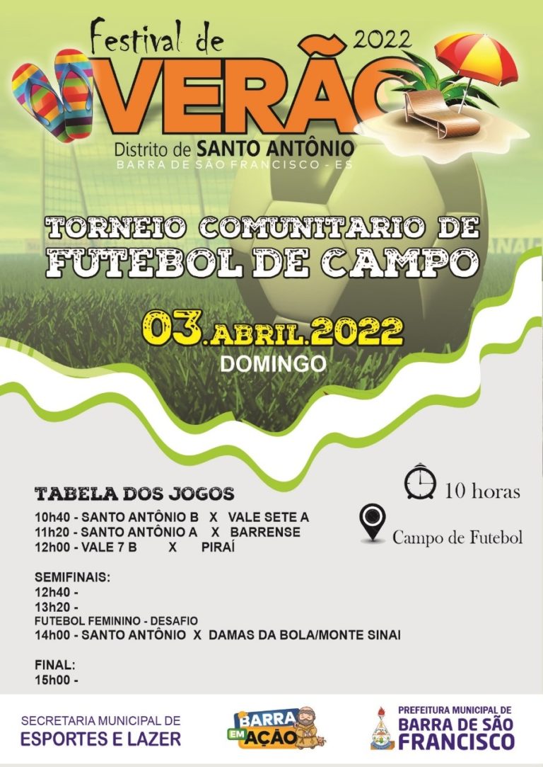 Festival de Verão 2022 chega ao distrito de Santo Antônio, neste domingo, 3, com futebol e rua de lazer