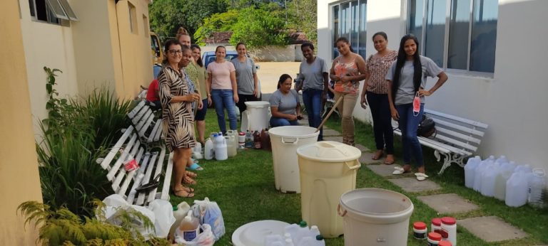 
			Parceria entre secretarias de Educação e Ação Social produz sabão e promove economia em Jaguaré        