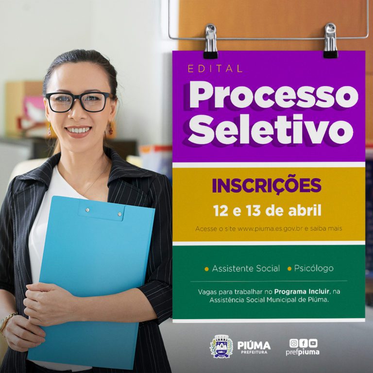Processo Seletivo simplificado para contratação de psicólogos e assistentes sociais -  Programa Incluir