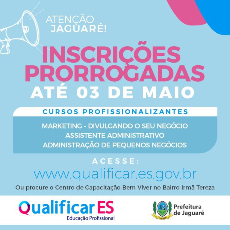 
			Prorrogadas as inscrições para o Qualificar ES        