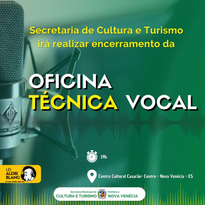 Secretaria de Cultura e Turismo irá realizar encerramento da Oficina Técnica Vocal de cantores do Município