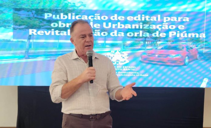 Governador anuncia edital para obras de urbanização e revitalização da orla de Piúma