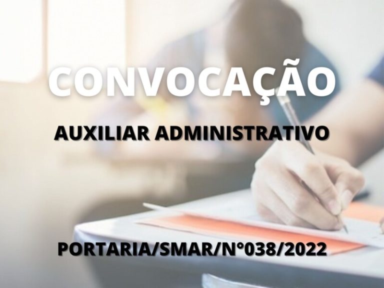 Convocação para candidato aprovado no cargo de Auxiliar Administrativo