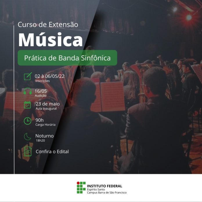 Curso de Prática de Banda Sinfônica está com inscrições abertas no Ifes até a próxima sexta-feira, 6