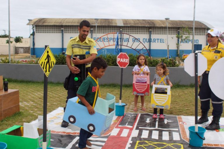 Fim de semana tem Transitolândia para a criançada nos bairros Juparanã e Jardim Laguna