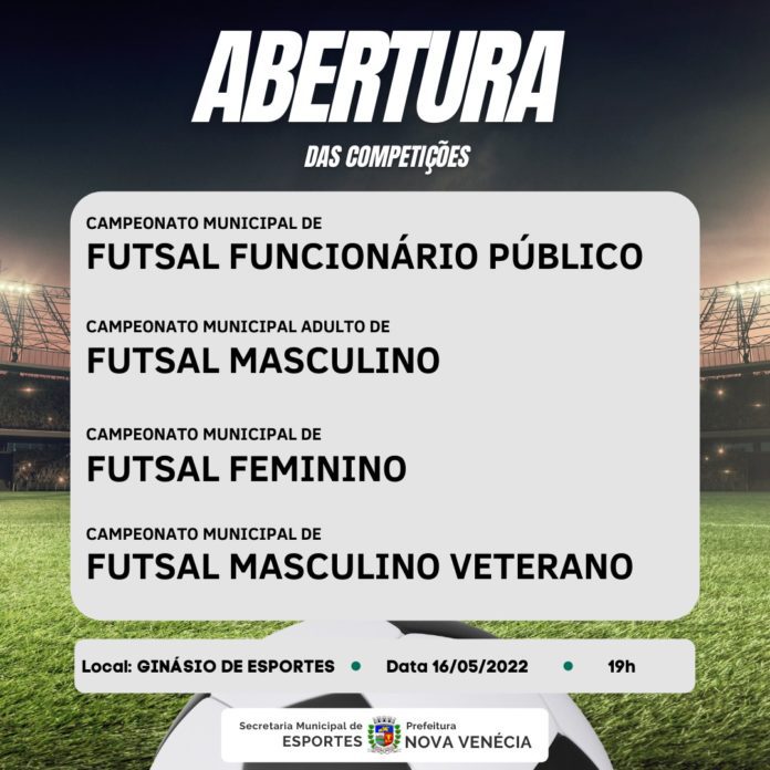 Secretaria de Esportes Realiza Campeonato Municipal de Futsal