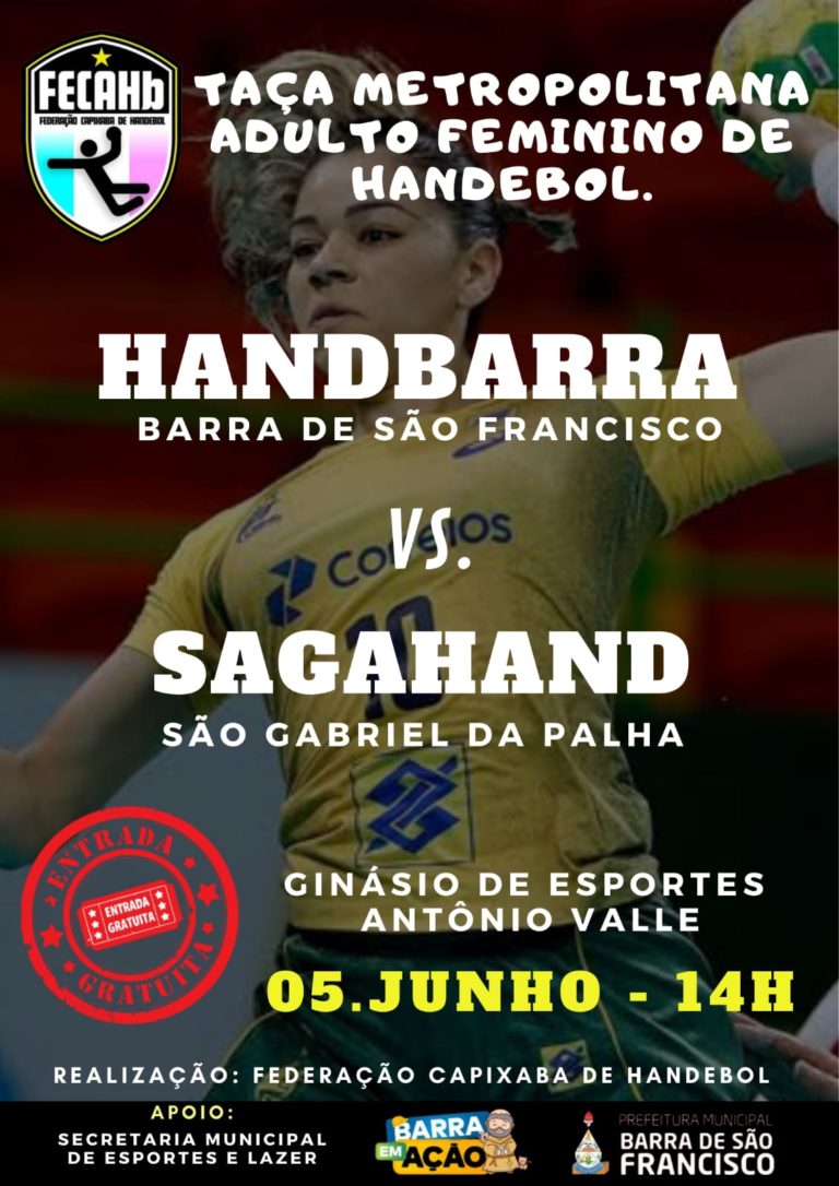 Handbarra e Sagahand jogam neste domingo, 5, pela Taça Metropolitana  de Handebol no ginásio Antônio Valli