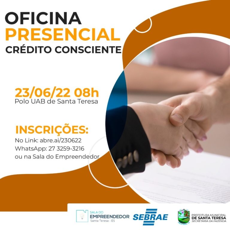 Inscrições abertas para a Oficina Presencial: Crédito Consciente