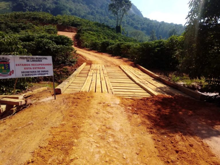 Prefeitura recupera ponte rural na comunidade de Bom Parto, em São Rafael