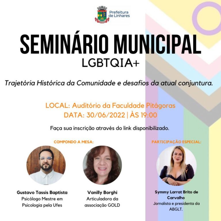 Prefeitura vai promover Seminário para dialogar sobre os direitos da população LGBTQIA+ em Linhares