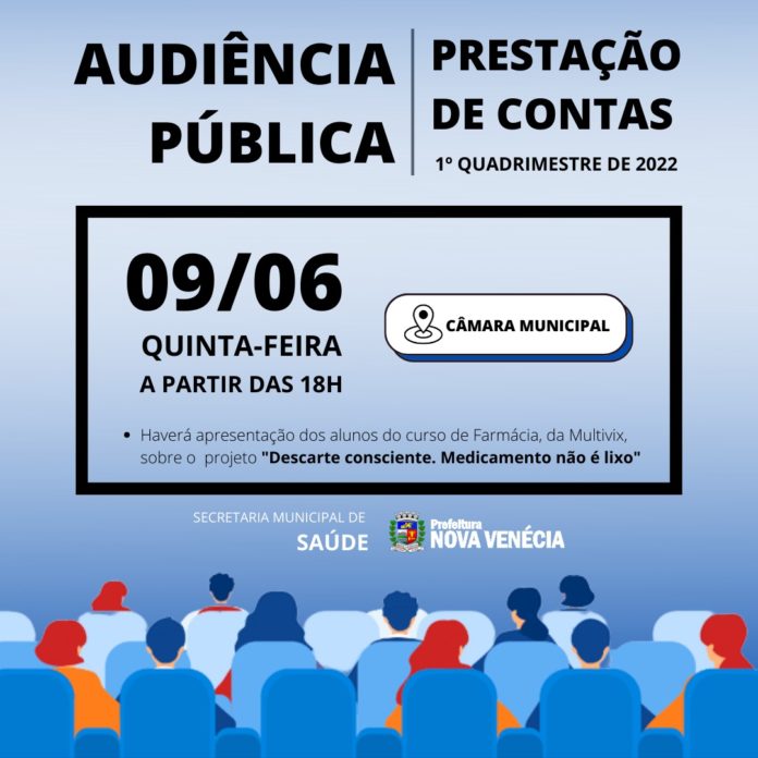 Secretaria de Saúde realiza Audiência Pública de Prestação de Contas do 1º quadrimestre de 2022