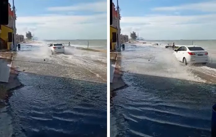 Veja vídeos: Mar avança e forte ressaca alaga avenidas no Litoral Sul do ES