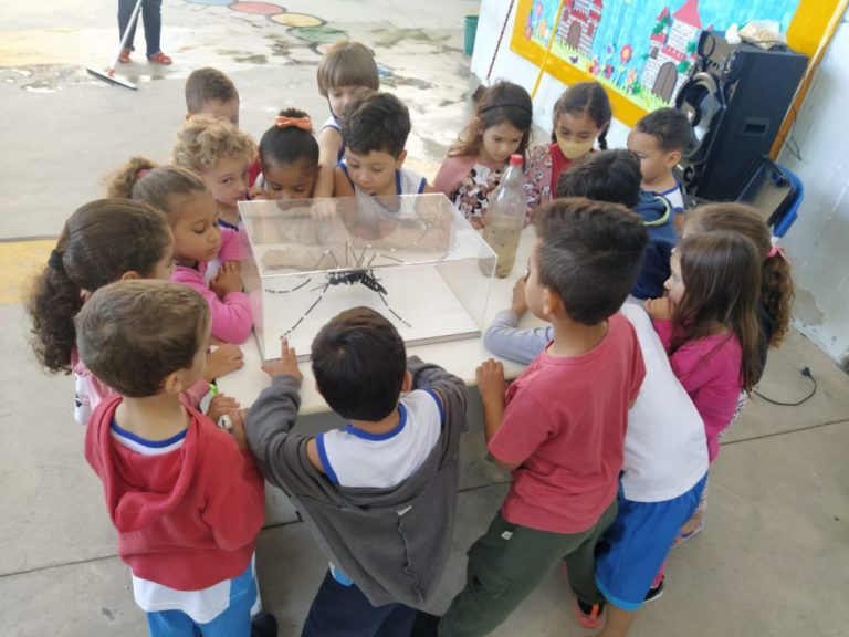 Alunos de escola do Interlagos aprendem sobre combate à dengue de forma lúdica e divertida