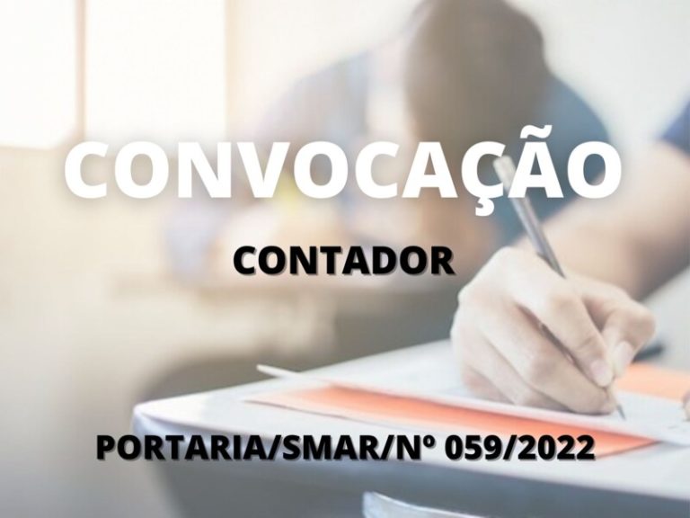 Convocação para candidatos aprovados no cargo de Contador