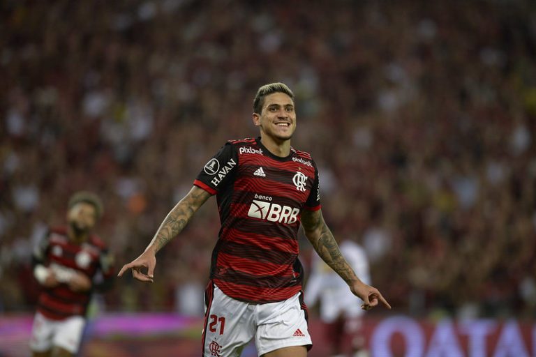 Alcançando marca inédita pelo Flamengo, Pedro vibra com noite artilheira na Libertadores