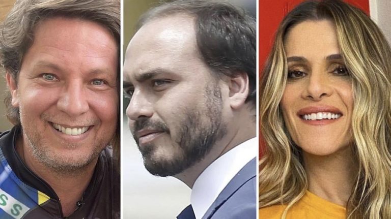 Mario Frias, Carlos Bolsonaro e Ingrid Guimarães