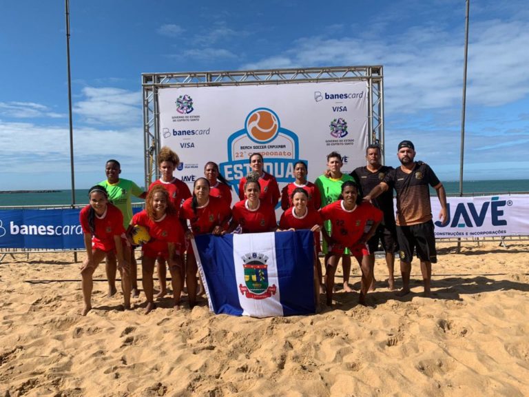 Seleção linharense de beach soccer feminino estreia com goleada no campeonato estadual da modalidade