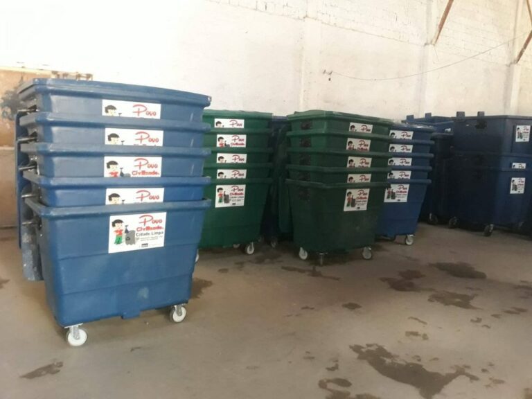 Prefeitura recebe mais 155 contentores de lixo adquiridos com recursos próprios