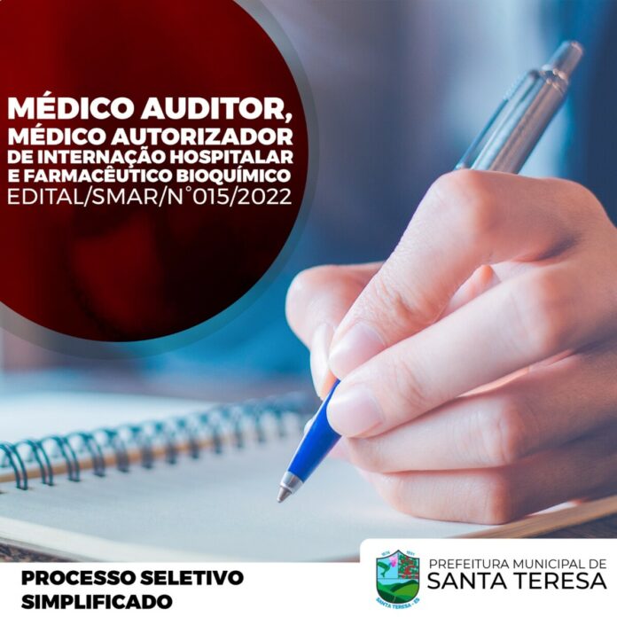 Processo Seletivo Simplificado para Médico Auditor, Médico Autorizador e Farmacêutico Bioquímico