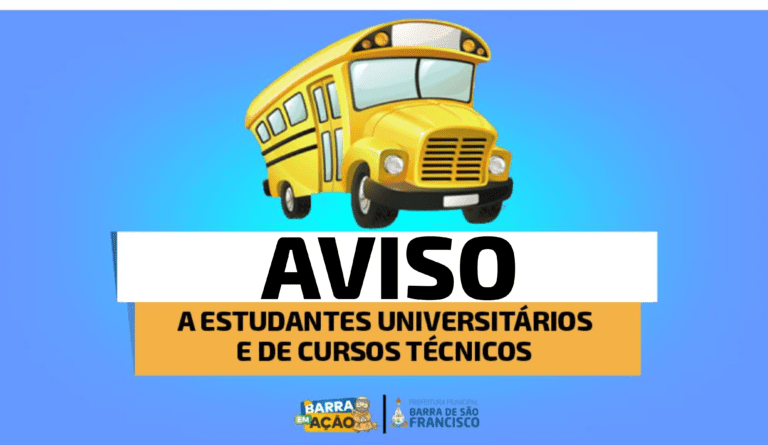 Aviso aos estudantes selecionados para recebimento do auxílio-transporte