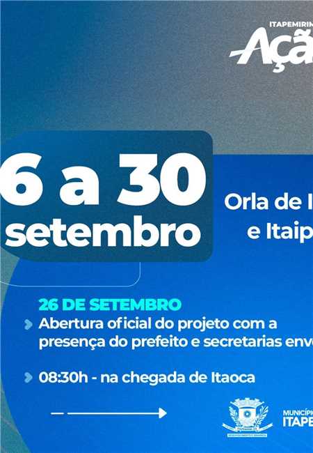 FORÇA TAREFA "ITAPEMIRIM EM AÇÃO" COMEÇA NA PRÓXIMA SEGUNDA-FEIRA EM ITAOCA E ITAIPAVA