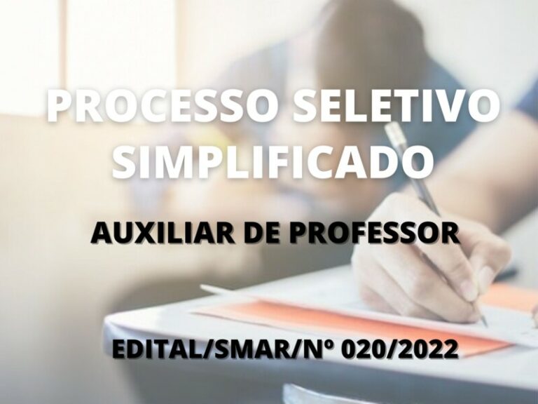 Processo Seletivo Simplificado para Auxiliar de Professor