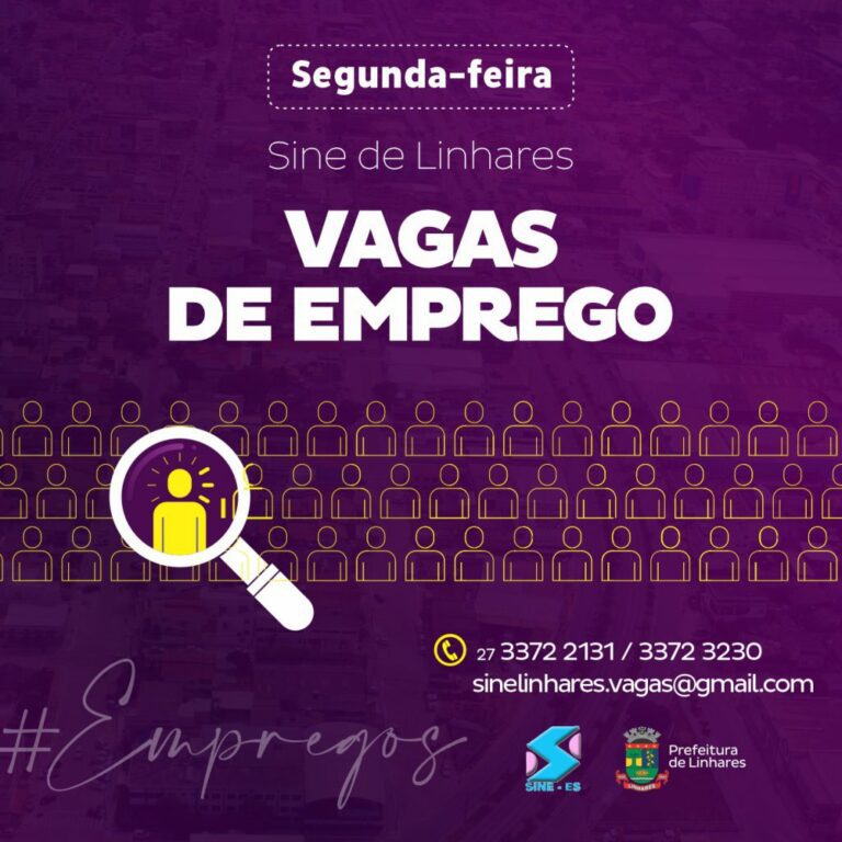 Sine Linhares abre a semana com 50 vagas para menor aprendiz   		