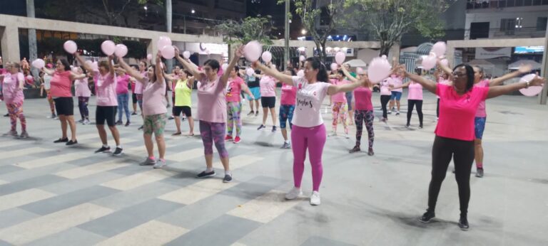 Aulão de zumba e ação de saúde movimentaram o fim de semana