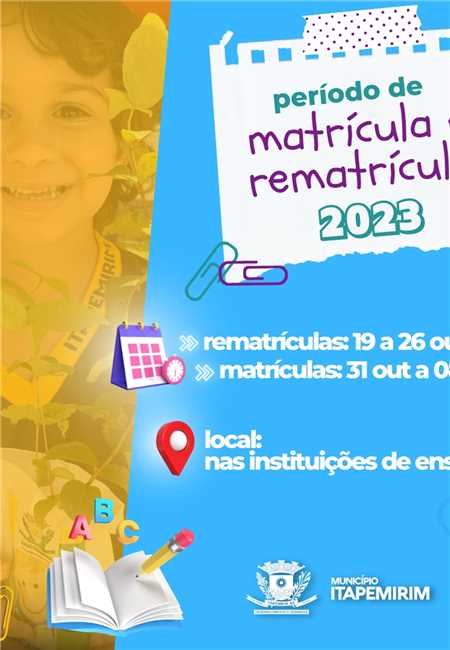 PRAZO DE MATRÍCULA E REMATRÍCULA