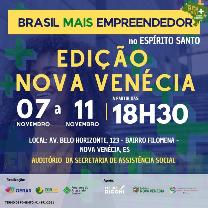 Nova Venécia receberá capacitação para Empreendedores com o “Brasil mais Empreendedor”
