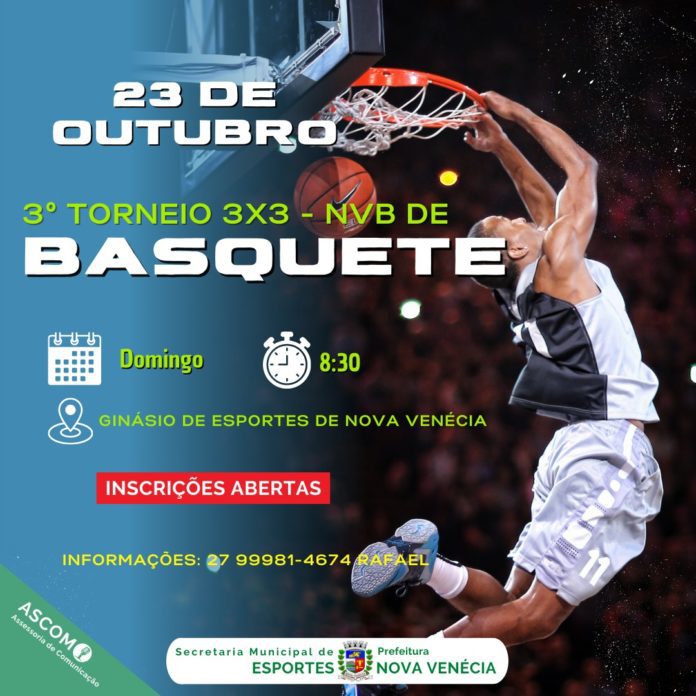 O Ginásio de Esportes será palco de grandes jogos 3º Torneio 3X3 – NVB de Basquete